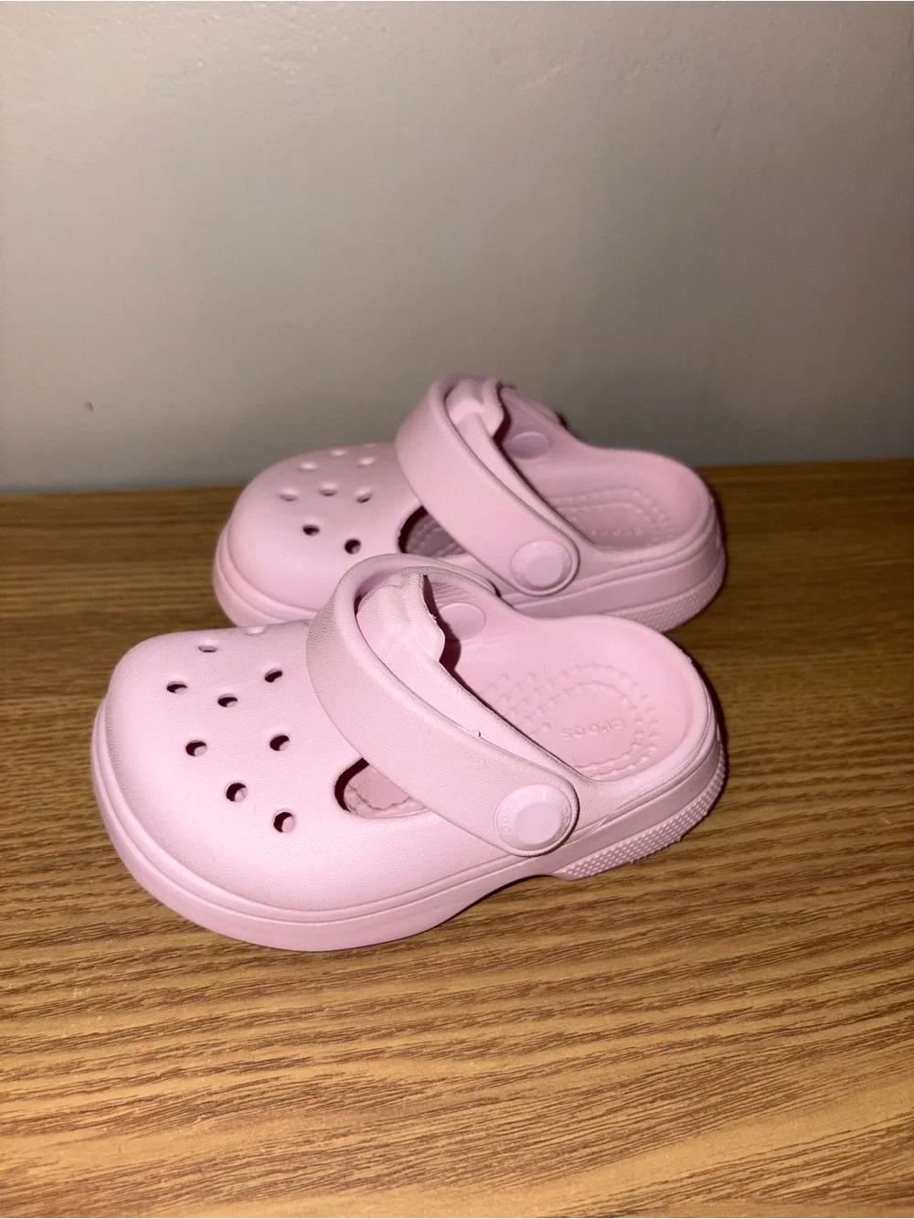 CROCS Kids Light Pink Clog Sandals with Backstrap